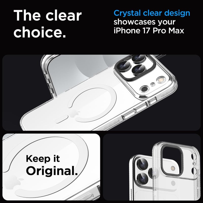 AICase Clear Phone Case for iPhone 17 Pro Compatible with Magsafe, Slim Thin Lightweight Transparent [Non-Yellowing] Vibrant Design Protective Phone Case - Image 2