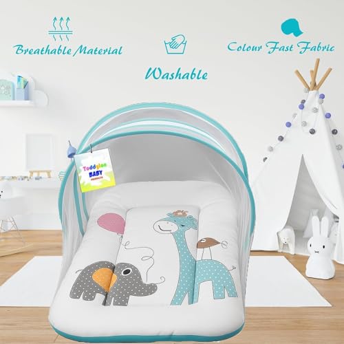 Toddylon Baby Bed New Born Baby Bedding Set | Mattress | Mosquito Net | Insect Protector | Baby Beds | Infants | Carry Bag | Essentials (0-6 Months) - Image 5