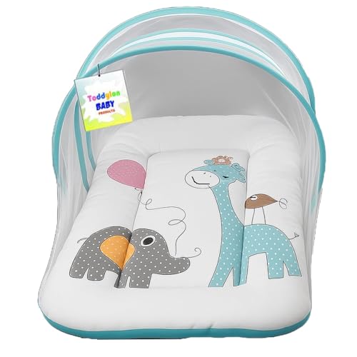 Toddylon Baby Bed New Born Baby Bedding Set | Mattress | Mosquito Net | Insect Protector | Baby Beds | Infants | Carry Bag | Essentials (0-6 Months) - Image 1