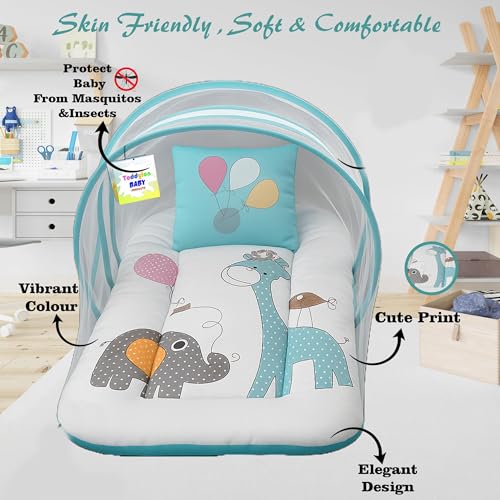 Toddylon Baby Bed New Born Baby Bedding Set | Mattress | Mosquito Net | Insect Protector | Baby Beds | Infants | Carry Bag | Essentials (0-6 Months) - Image 4