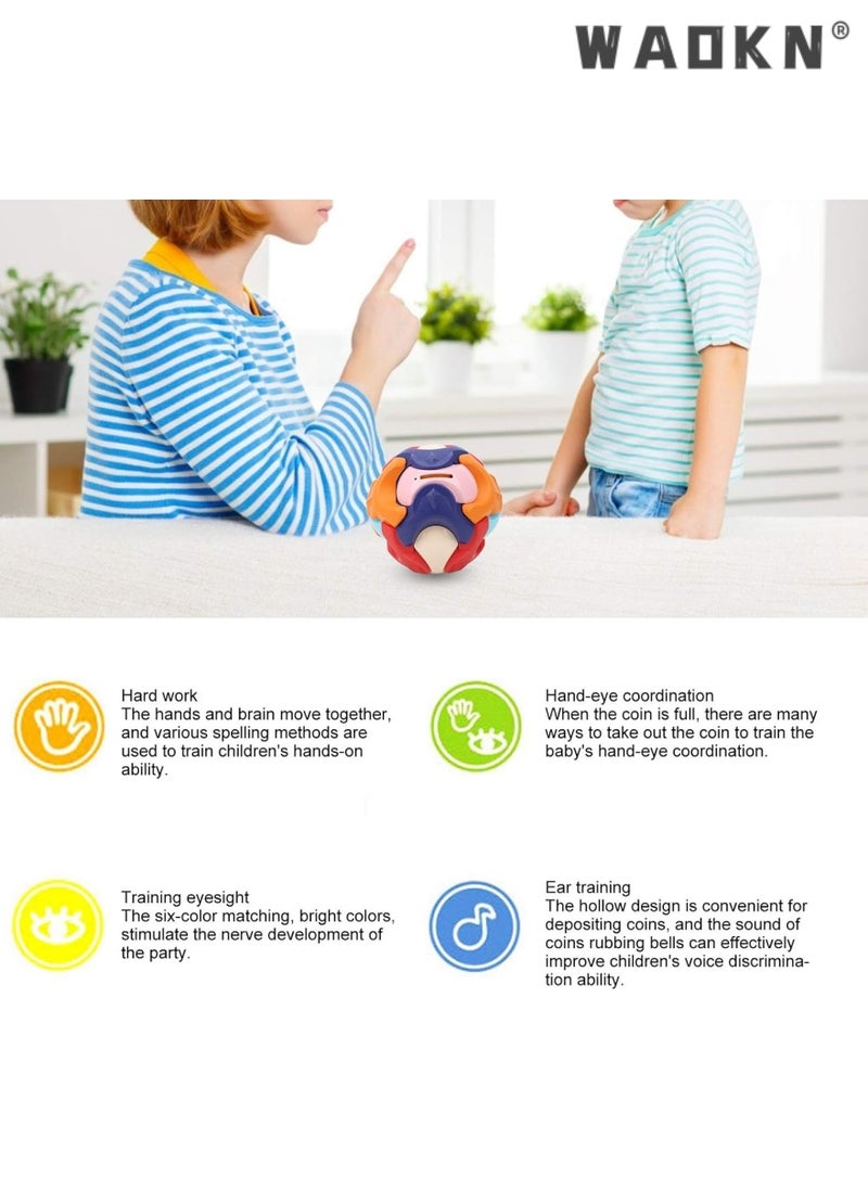 WAOKN Puzzle Piggy Bank Kid Creative Ball Assembled Building Blocks Coin Collection Children's Day Gift Room Decoration Money Box  - Image 2