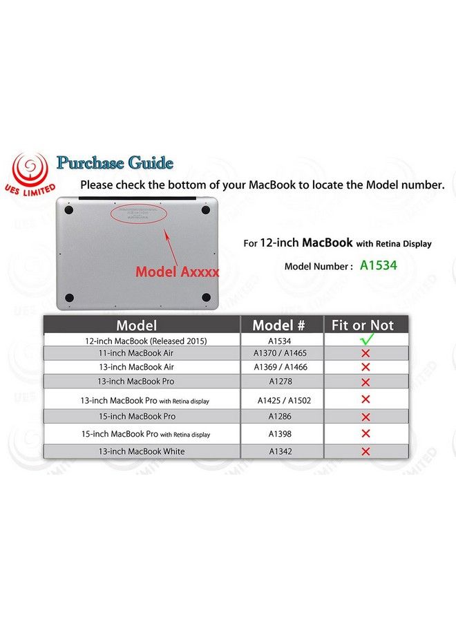 UESWILL Retina 12Inch Galaxy Pattern Hard Shell Case Cover Compatible With Macbook 12 Inch (Model: A1534) + Microfibre Cleaning Cloth Nebula Purple - Image 3