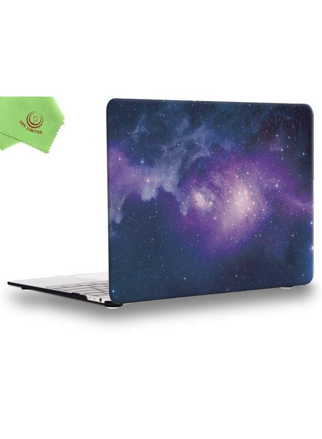 UESWILL Retina 12Inch Galaxy Pattern Hard Shell Case Cover Compatible With Macbook 12 Inch (Model: A1534) + Microfibre Cleaning Cloth Nebula Purple - Image 2