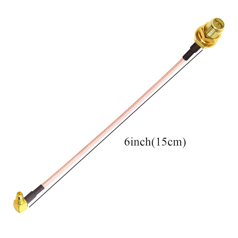 TUOLNK RPSMA to MMCX Extension Cable RG316 RP-SMA Female to MMCX Male Right Angle RF Coax 6inch(15cm) SMA Antenna Extender Coaxial Cable 2 PCS - Image 4