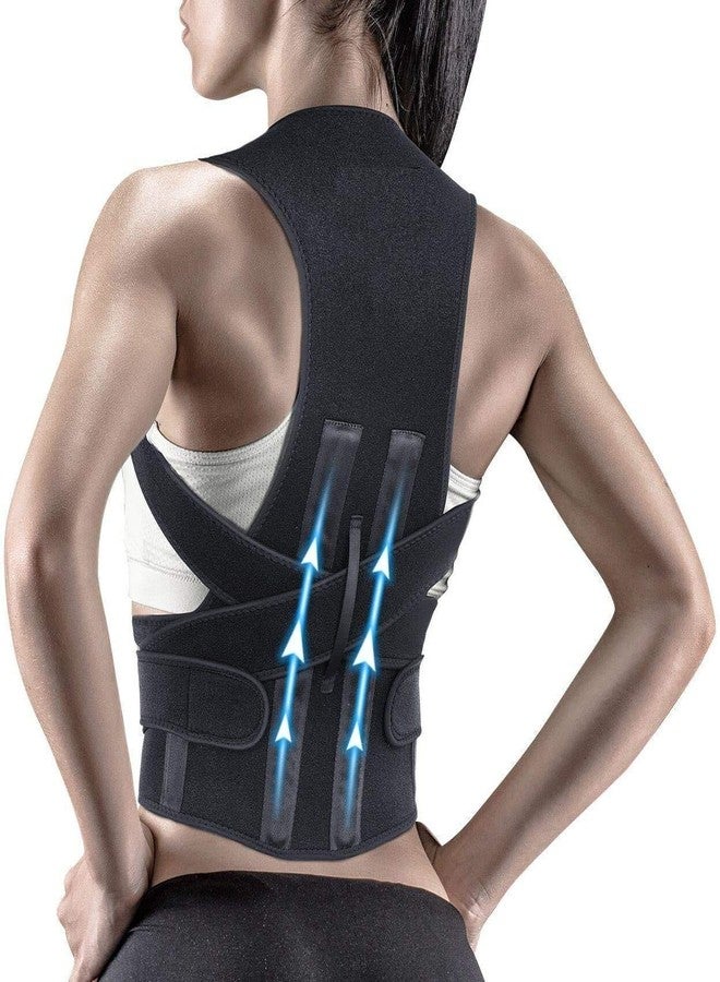 WESTONWINGS Premium Magnetic Back Brace Posture Corrector Therapy Shoulder Belt for Lower and Upper Back Pain Relief with Dual Metallic Plates at back Back Support Man & Woman (Free Size) - Image 1