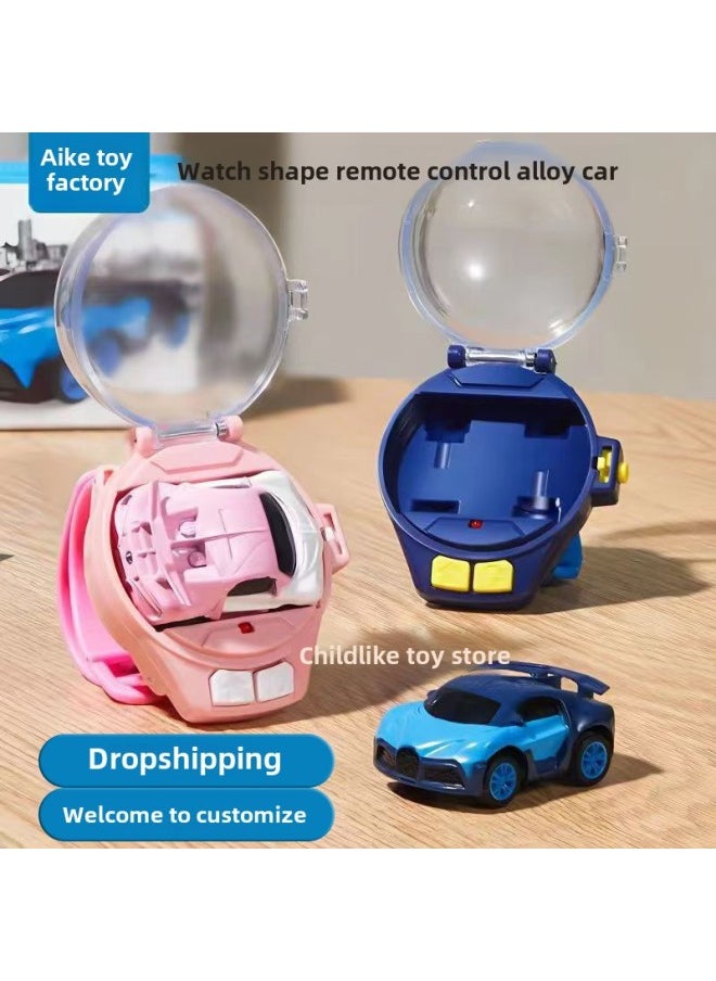 Mini Watch Remote Control Car Black Technology Electric Toy Car Alloy Racing Children's Boy Sports Car 5 To 7 Years Old-Color:Lamborghini Police Car [red] Alloy Model-Scale:Please Note The English Packaging  - Image 2