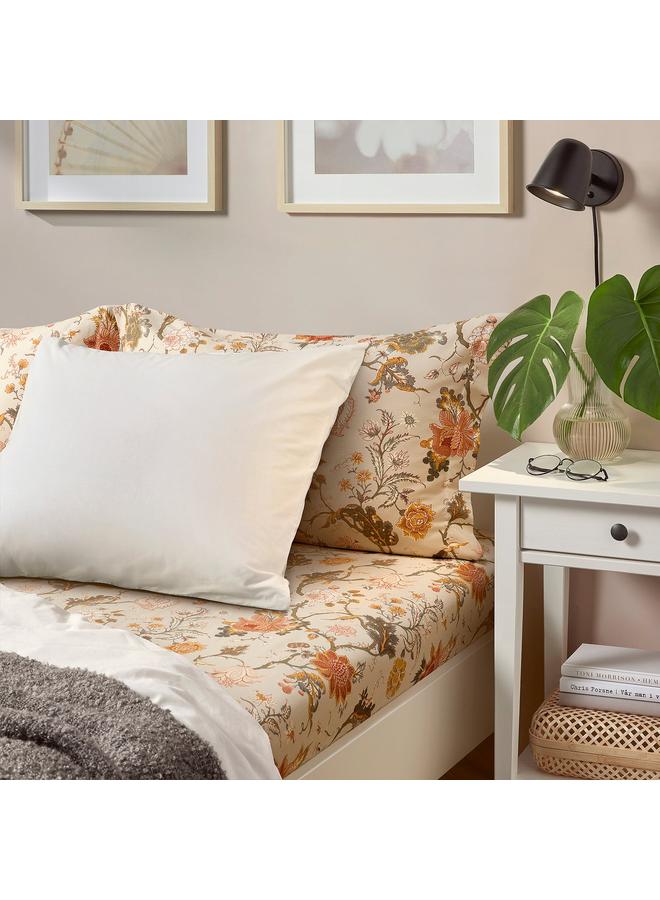 erorex Fitted sheet, light grey-beige, 160x200 cm - Image 2