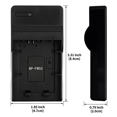 Norifon NP-FW50 USB Charger for Sony Alpha 6000, 5000, 5100, ILCE-6000, ILCE-7, NEX-5T, NEX-6, NEX-5R, NEX-7, NEX-5, NEX-3N, NEX-3, NEX-C3, SLT-A37 Camera and More - Image 3
