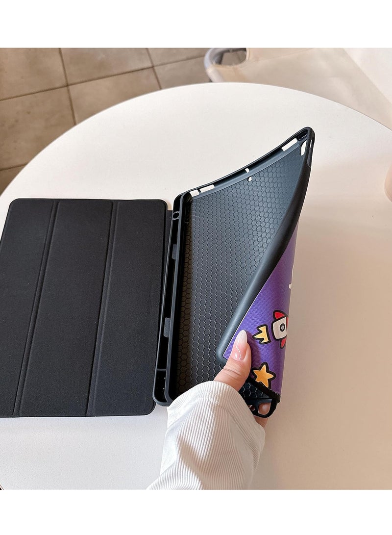 Ecosystem Cases Cartoon 3D Silicon Flip Cover For iPad mini 7 (2024 Model, 7th Generation) / mini 6 (2021 Model, 6th Generation) with Pencil Holder For Kids, (Space) - Image 3