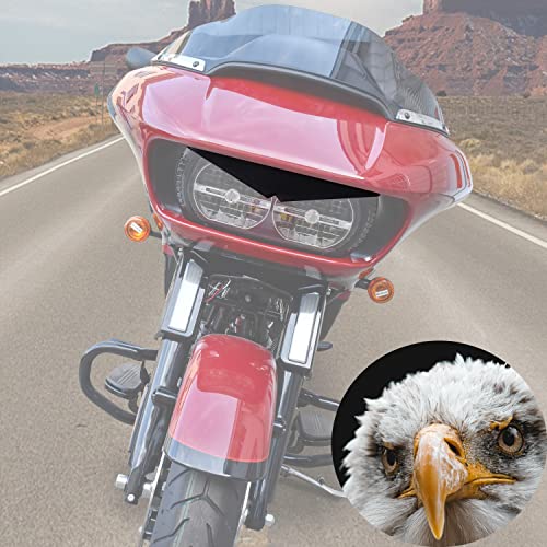 VEISUTOR ملصق حواجب المصابيح الأمامية VEISUTOR لطرز Road Glide من 2015 وما بعدها، غطاء زينة حواف المصابيح الأمامية السوداء لملحقات هارلي ديفيدسون Road Glide 2015 وما بعدها - Image 2