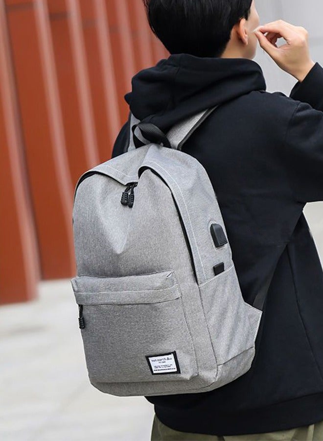 DUNISO Laptop Bag , business travel bag, nylon backpack，with USB charging port, waterproof and scratch resistant, suitable for 15.6 inch laptops，grey - Image 2