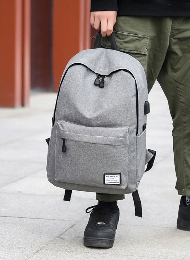 DUNISO Laptop Bag , business travel bag, nylon backpack，with USB charging port, waterproof and scratch resistant, suitable for 15.6 inch laptops，grey - Image 3