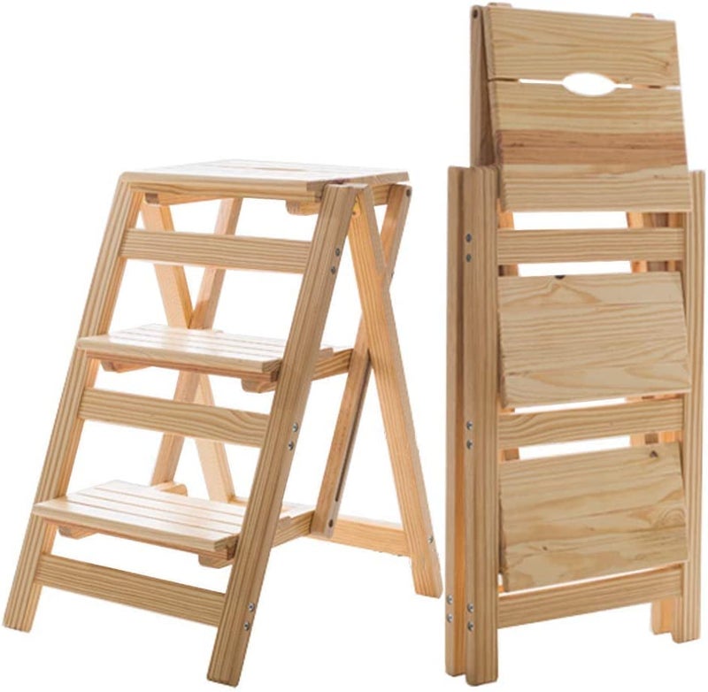 Generic Sheesham Wooden Solid Sturdy Ladder Shelf Decorative Book Shelf Plant Stand for Living Room Dining Room Bedroom Balcony Book Shelf Planter Home Kitchen Decor W27  - Image 1
