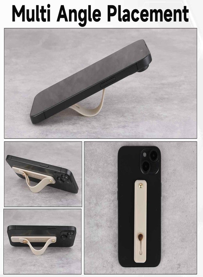 Styquenzer 2 Pcs Universal Phone Grips - Finger Holder for Back of Phone, Portable Phone Strap - Grey White - Image 4