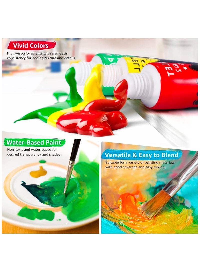 Lanpo مجموعة طلاء أكريليك زجاجية مكونة من 12 لونًا (12 مل/0.4 أونصة)، مجموعة طلاء مينا أكريليك مقاومة للماء مع 6 فرش ولوحة ألوان واحدة، طلاء زخرفي إبداعي زجاجي يدوي الصنع لإنشاء فنون شفافة على البورسلين والنوافذ والسيراميك - Image 3