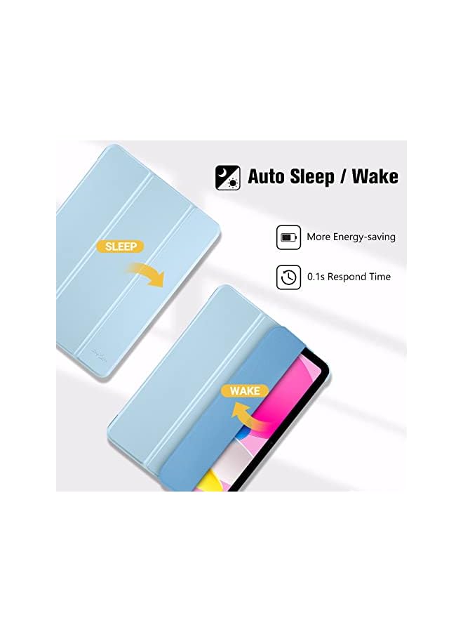 Procases for iPad 10th Generation Case 2022 iPad 10.9 Inch Case, iPad 10 Case Slim Stand Hard Shell Back Protective Smart Cover for 10.9” iPad 10th Gen 2022 Release -Skyblue - Image 5