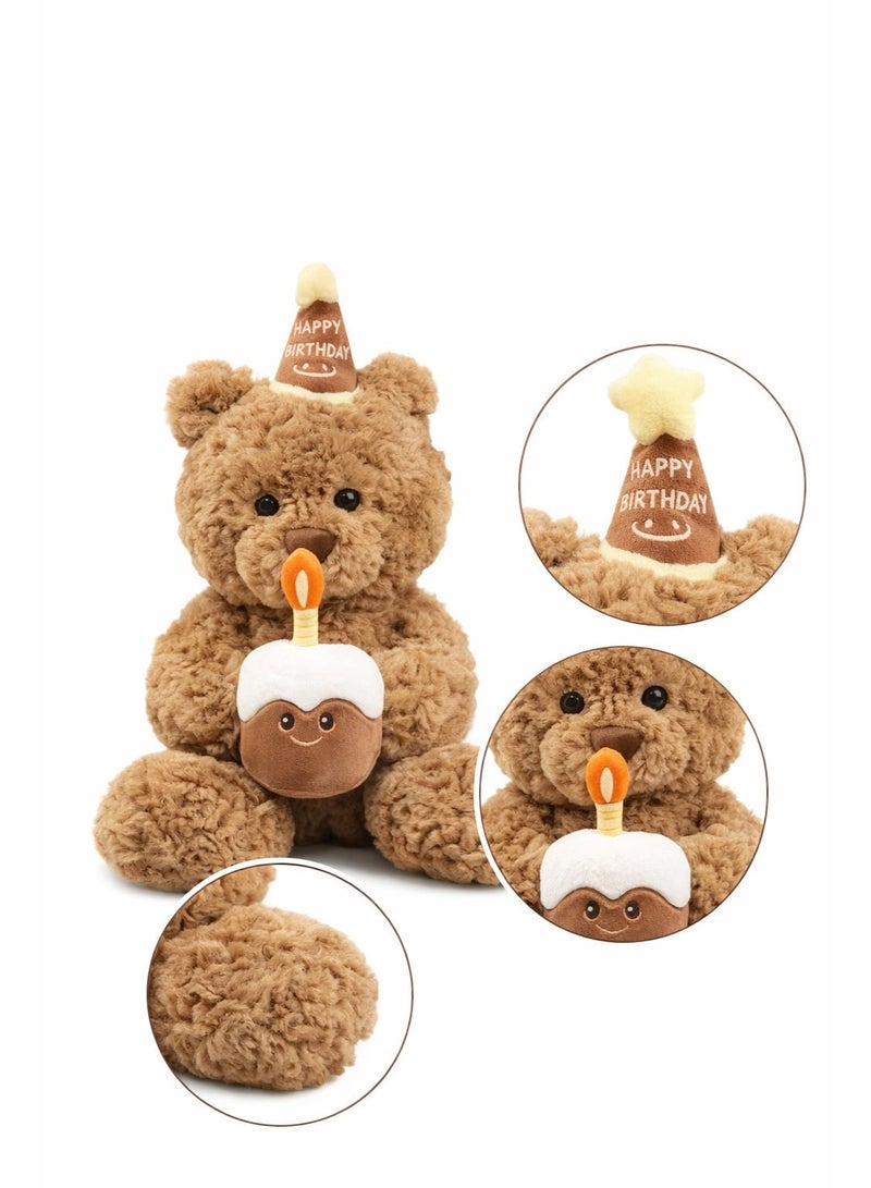Teddy Plush Toy, Adorable Happy Birthday Teddy Bear, Teddy Bear for Special Occasions, Cuddly Small Brown Bear, for Girls, Boys, Children, Party,Birthday - Image 4