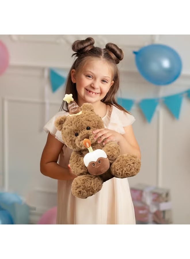 Teddy Plush Toy, Adorable Happy Birthday Teddy Bear, Teddy Bear for Special Occasions, Cuddly Small Brown Bear, for Girls, Boys, Children, Party,Birthday - Image 2