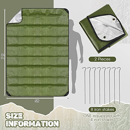 Kingdder 2 Pcs Heavy Duty Emergency Blankets for Survival Camping Blanket Insulated Tarp 60 x 82 Inches Outdoor Waterproof Thermal Reflective Tarp Tent Insulation for Camp Hiking Picnic - Image 3