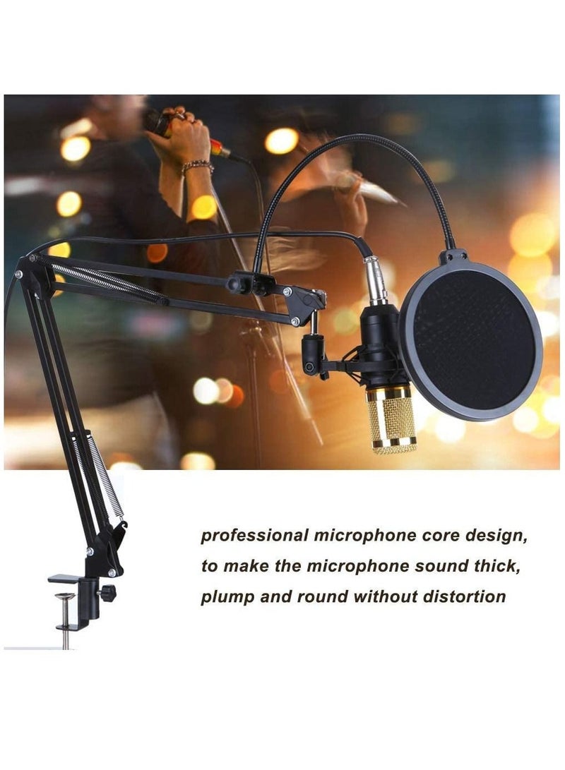 DUSALA V8S Sound Card Upgraded BM-800 Condenser Microphone Set for Live Streaming Karaoke And Voice Recording Recording Sound Card Voice Changer Device With Multiple Funny Sound Effect USB Audio Interface - Image 4