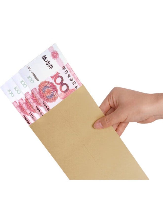 Simaa 100 Sheets No. 6 Blank Kraft Paper Envelopes, 230*120Mm Document Folders, File Folders, Invoice And Payroll Envelopes, 25076 - Image 2