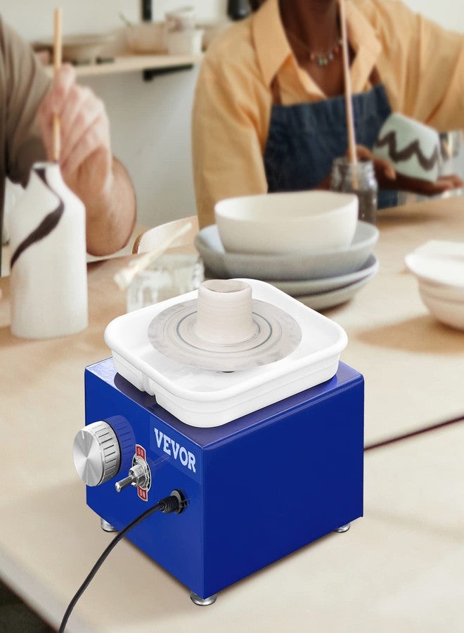 VEVOR عجلة الفخار الصغيرة VEVOR 30W للأطفال من 8-12 سنة، مجموعة الفنون والحرف مع 2 دواليب 2.6 بوصة/3.9 بوصة و 17 أداة ملحق، مجموعة DIY لصنع الطين بسرعة قابلة للتعديل من 0-300 دورة في الدقيقة للبالغين، هدايا عيد ميلاد للأطفال - Image 2