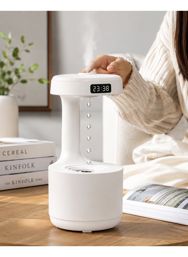 800Ml Anti Gravity Aroma Diffuser & Air Humidifier With Digital Clock Display, Reverse Water Drop Effect, Fine Mist Spray - Image 4