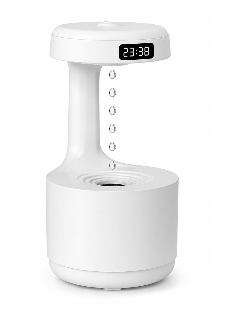 800Ml Anti Gravity Aroma Diffuser & Air Humidifier With Digital Clock Display, Reverse Water Drop Effect, Fine Mist Spray - Image 1