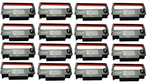 Bixolon (RRC-201BR-16) ERC-30, 16-Pack KD02-00057A Black and Red Ribbon Cartridge ink Compatible with SNBC SRP-275 & SRP-270 (GRC-220BR) - Image 1