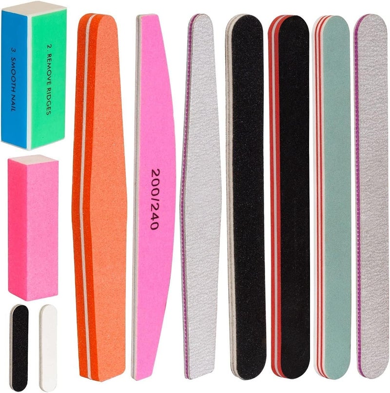 kaiderine Nail File and Buffer, Professional Manicure Tools Kit.Natural Manicure Pedicure Kit Polisher Washable Buffering/Sanding Nails Filer Buffing, Nails Polish Smooth Polishing Set - Image 1