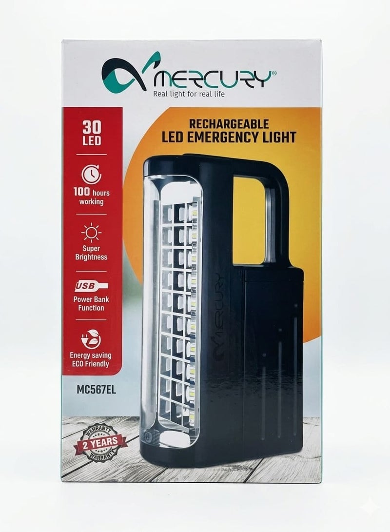 MERCURY RECHARGEABLE LED EMERGENCY LIGHT MC567EL