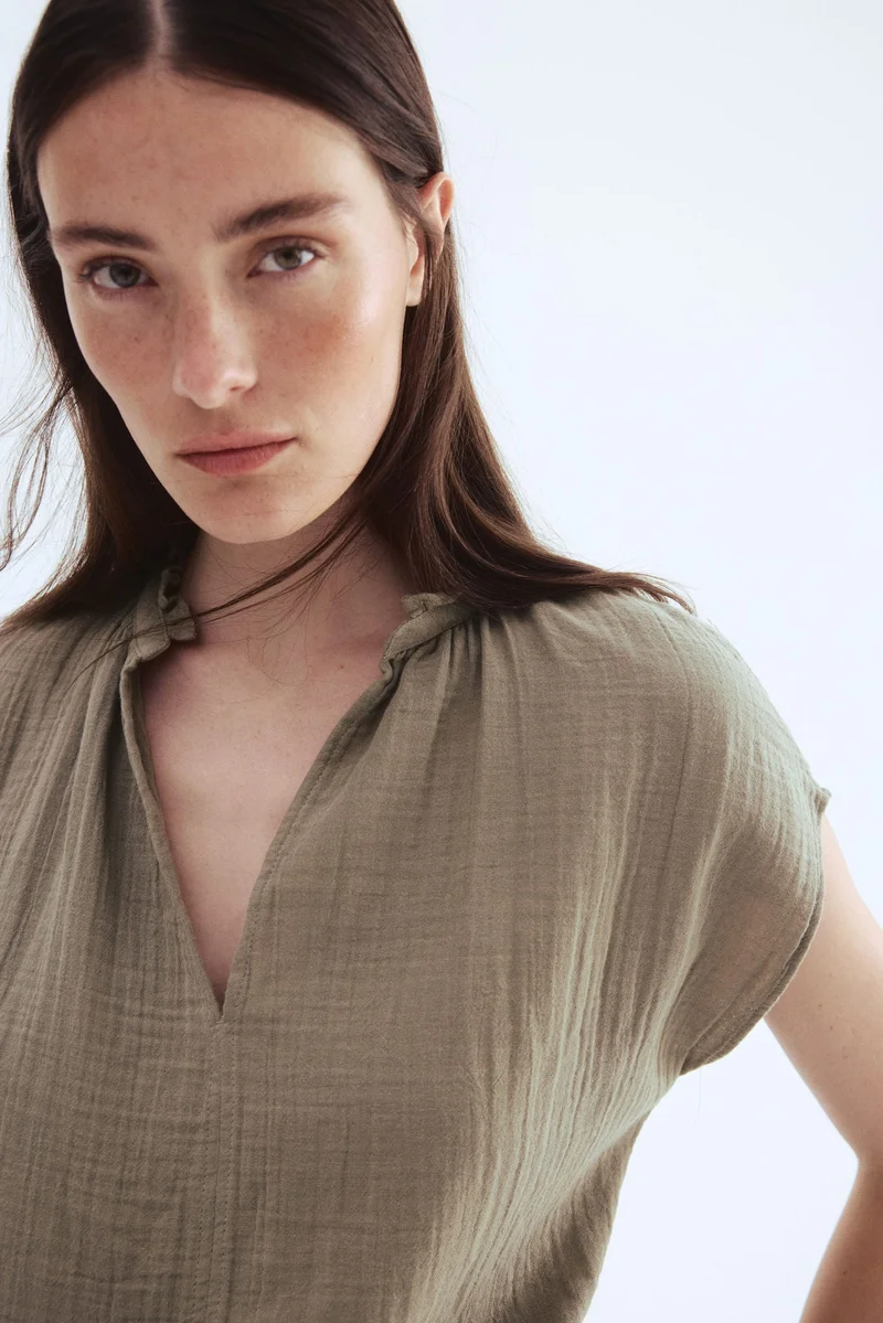 H&M Cotton muslin blouse