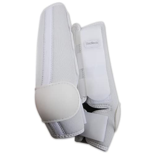Classic Equine ProTech Hind Splint Boots, White, Medium - Image 2