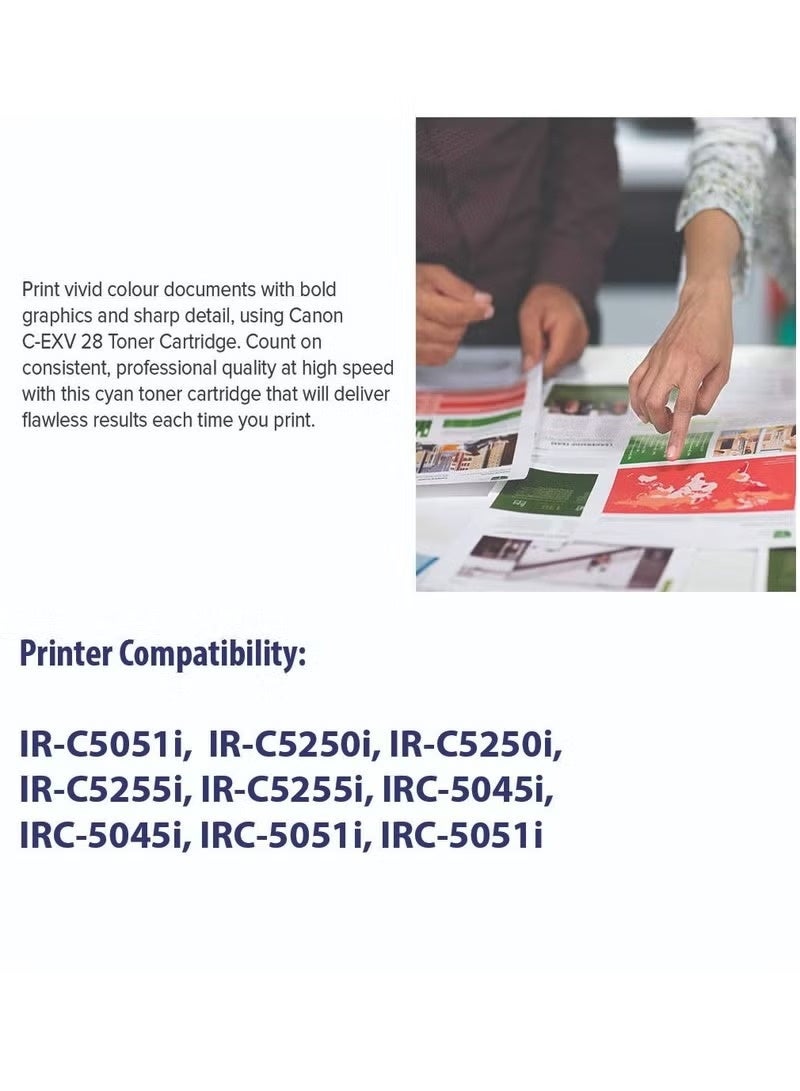 Toner Cartridge C EXV 28 BLACK with Chip Toner Cartridge Is Compatible with Canon IR ADV C5045 Canon IR ADV C5051 Canon IR ADV C5250 Canon IR ADV C5255 (C-EXV-28 BLACK) - Image 4