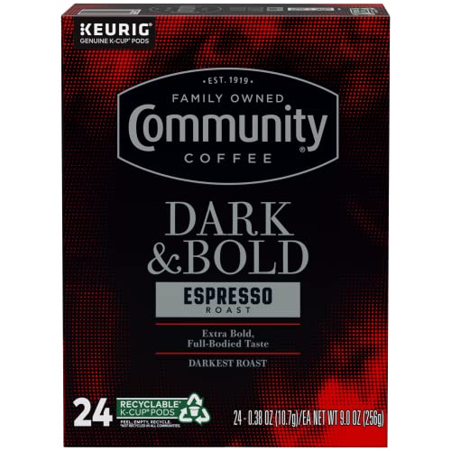 Community Coffee Dark & Bold Espresso Roast 24 Count Coffee Pods, Compatible with Keurig 2.0 K-Cup Brewers, 24 count (Pack of 1) - Image 3