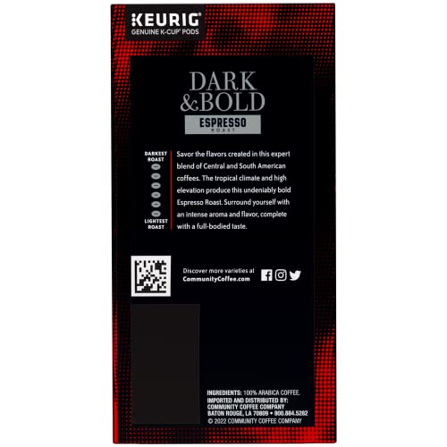 Community Coffee Dark & Bold Espresso Roast 24 Count Coffee Pods, Compatible with Keurig 2.0 K-Cup Brewers, 24 count (Pack of 1) - Image 5