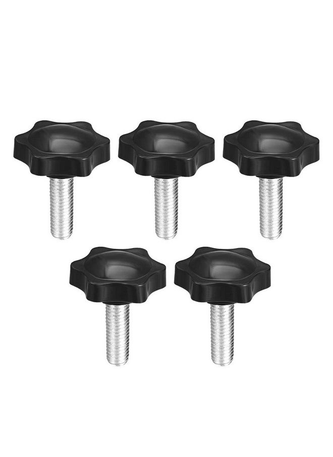 uxcell uxcell Clamping Screw Knob, 38mm Dia Plum Hex Shaped Grips Star Knob M8 x 20mm Male Thread, 5pcs  - Image 1