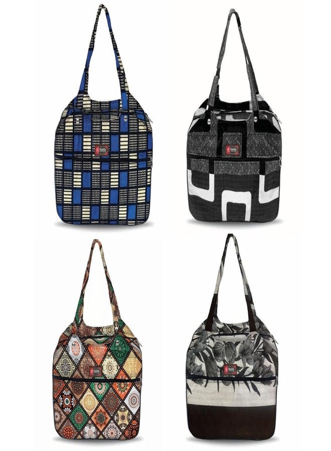 Temoli Handbag or Travel Bag for carrying things or also used as a office bag or Bazar Shopping bag,Design 25,4PCS - Image 1