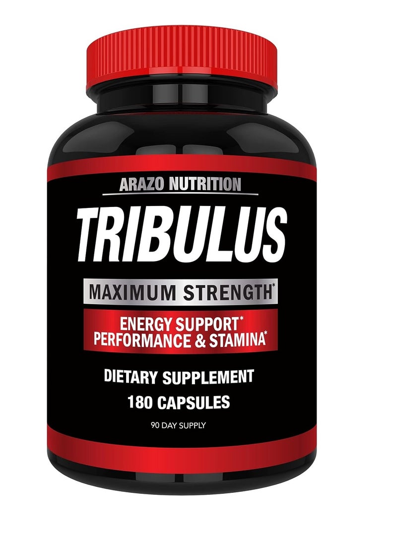 Tribulus Terrestris 1500 Mg Extract Powder 180 Capsules Energy Booster With Estrogen Blocker
