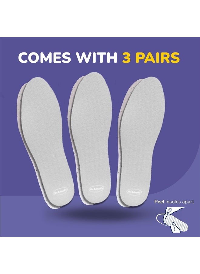 Dr. Scholl's - Go Sockless! Cushioning Insoles, Unisex, 3 Pairs, Trim to Fit Inserts - Image 1