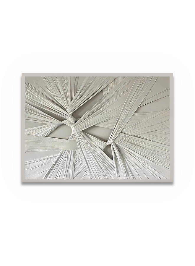 ماركتنا لوحة جدارية قماشية فنية لتزيين الحائط بتصميم تجريدي مع برواز فضي مجوف مقاس 120x80سم قطعة واحدة - Image 2