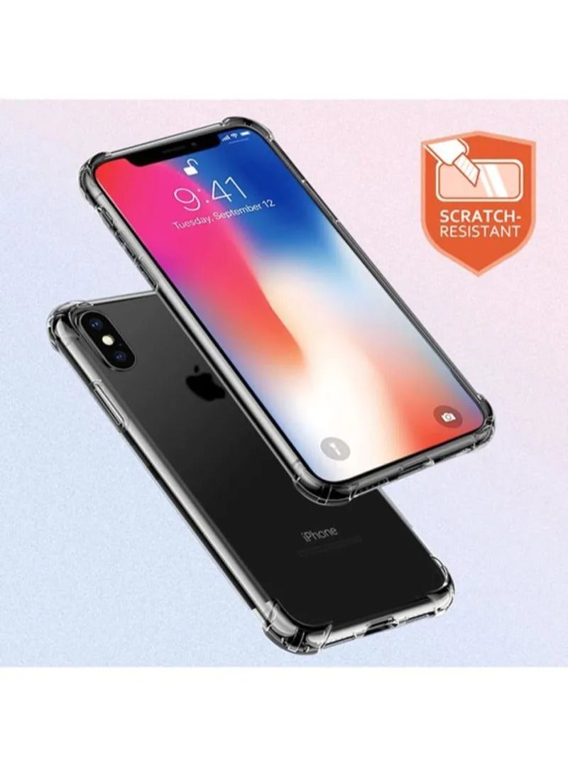 حافظة شفافة لجهاز آيفون X XS، غطاء خلفي ناعم واقي شفاف لجهاز آيفون X XS 5.8" - Image 4
