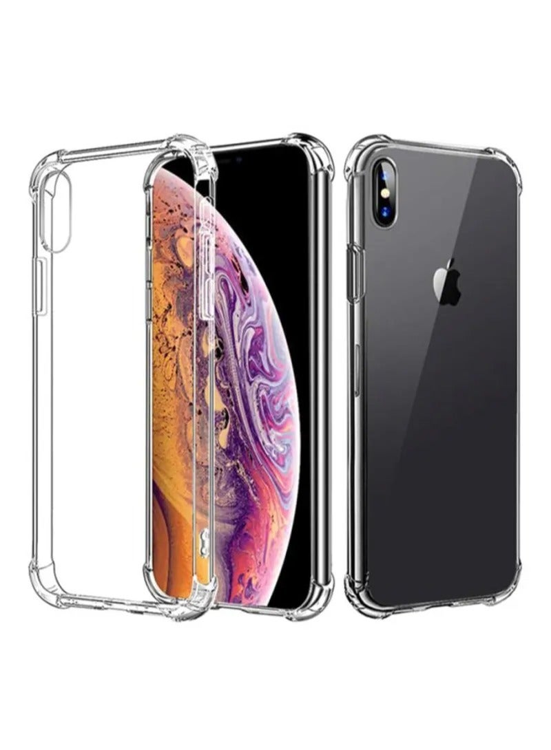 حافظة شفافة لجهاز آيفون X XS، غطاء خلفي ناعم واقي شفاف لجهاز آيفون X XS 5.8" - Image 2