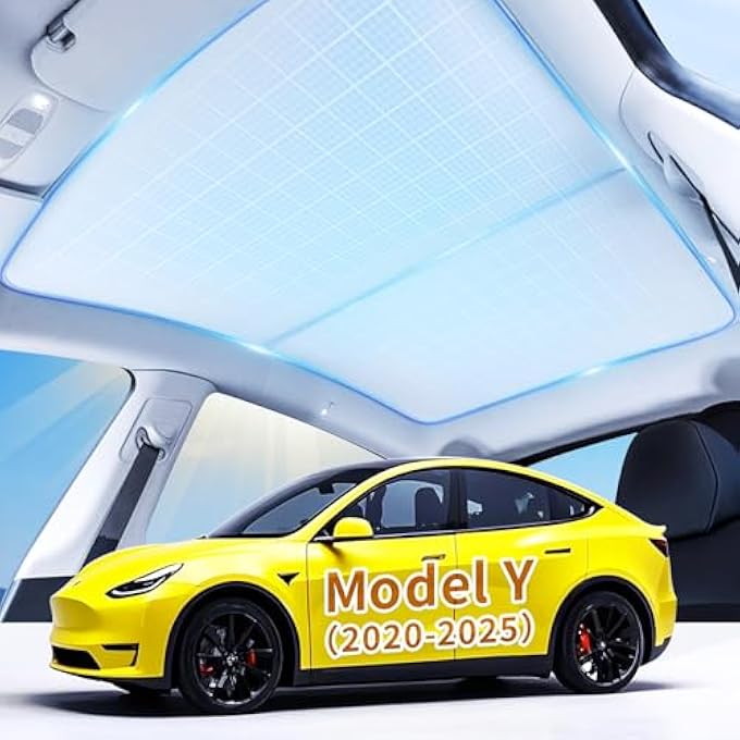 rayihni 2025 Newly Upgraded Sunshade Roof For Tesla Model Y Nano  Molecular Insulation Technology Blocks Uv Rays  Heat Ideal Tesla Accessory Gray Model Y 20202025 - Image 2
