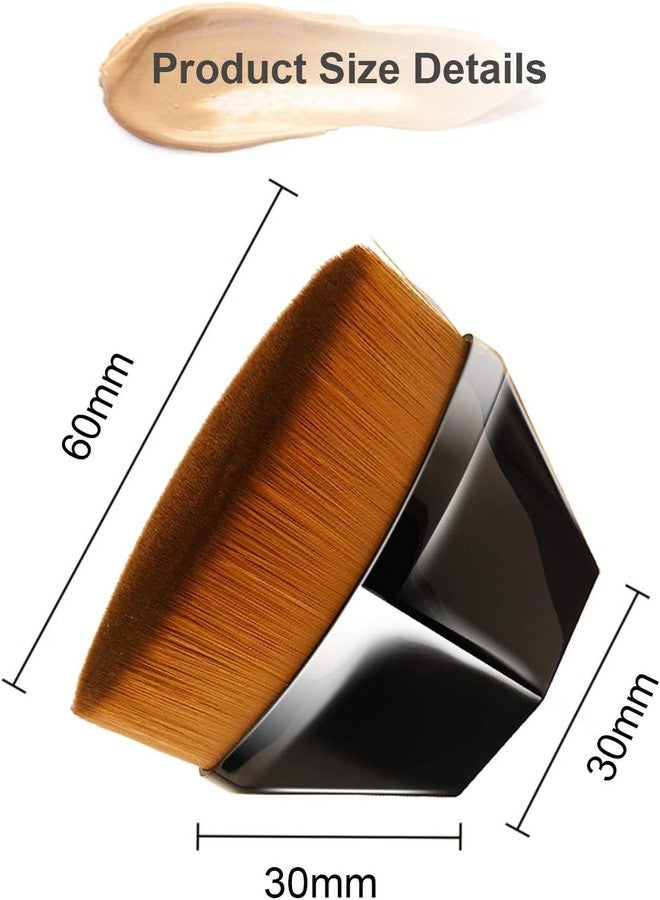 MEPOINT Foundation Makeup Brush, Kabuki Magic Face Brush Flat Top High-Density Multifunctional for Flawless Powder, Blending Liquid or Cream Cosmetics with Portable Case - Image 2