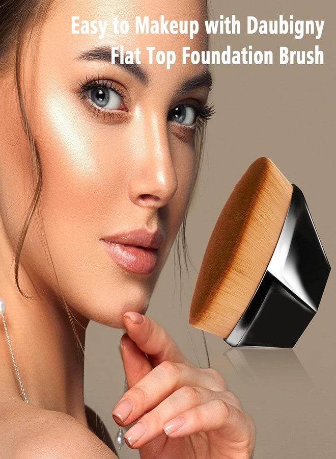 MEPOINT Foundation Makeup Brush, Kabuki Magic Face Brush Flat Top High-Density Multifunctional for Flawless Powder, Blending Liquid or Cream Cosmetics with Portable Case - Image 3