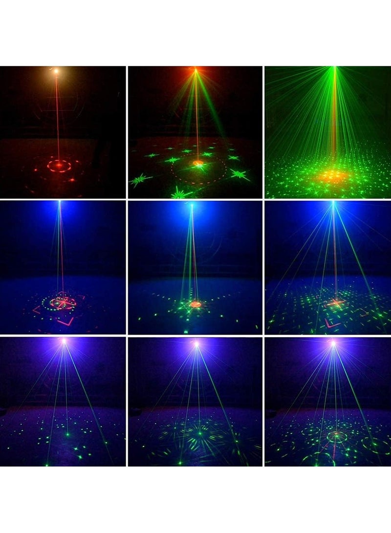 General Stage Projector Effect Light with UV Black Light+120 RG Laser Pattern Rotating, USB Powered Mini Light with RGB Background Light and Remote Control for Birthday Party  - Image 3