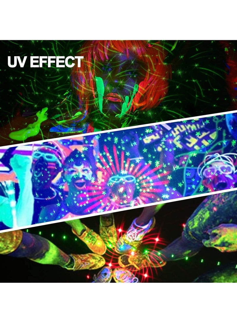 General Stage Projector Effect Light with UV Black Light+120 RG Laser Pattern Rotating, USB Powered Mini Light with RGB Background Light and Remote Control for Birthday Party  - Image 4