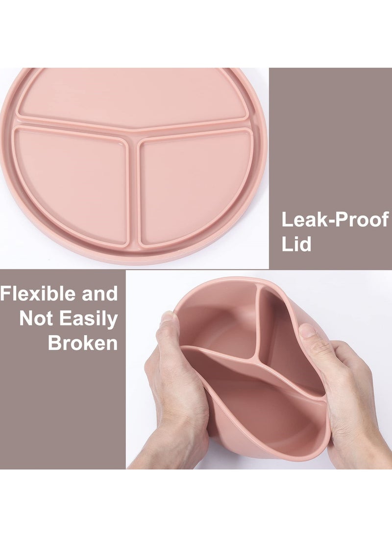 Generic BPA-Free Silicone Bento Lunch Box with 3 Compartments, Leak-Proof and Dishwasher Safe, Ideal for Work, School and Picnics  - Image 3