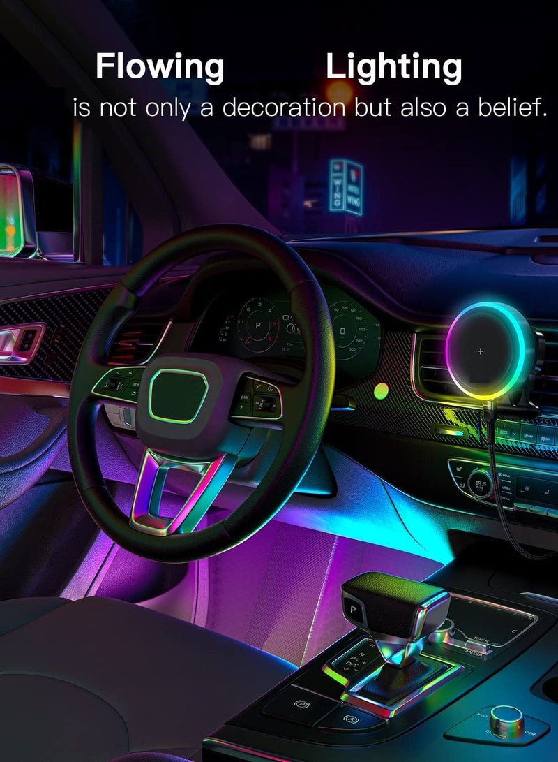 SYOSI Magnetic Wireless Car Charger Mount,Compatible with Magsafe Car Charger Mount,Stick on Dashboard Air Vent Phone Holder for iPhone 14/13/12 Series Phone - Image 4